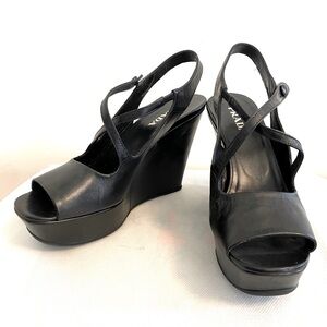Authentic Prada Leather Wedge